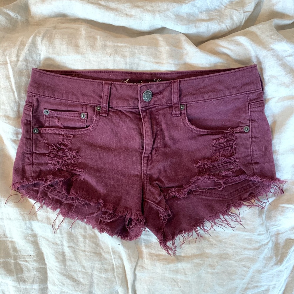 Maroon American Eagle Shorts
